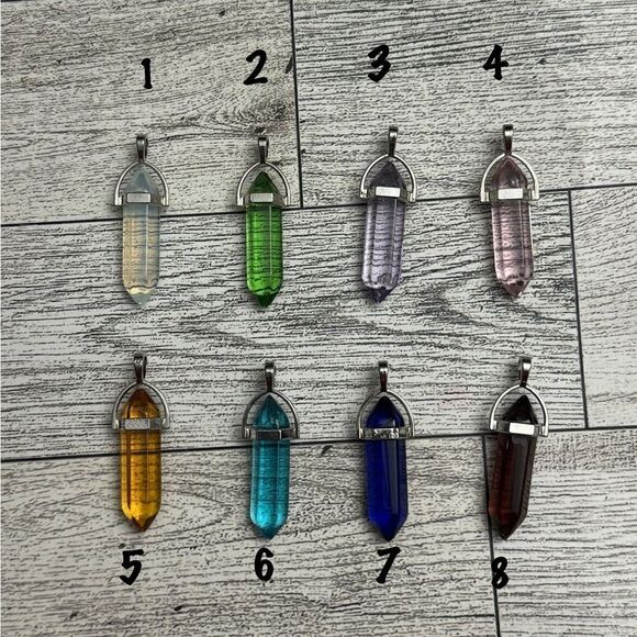 Lot of 24 Crystal & Stone Pendants NEW - Picture 2 of 4